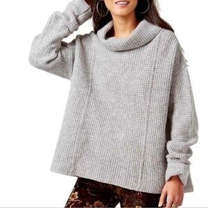 Free People Side Winder Wool Sweater Size Medium Cabincore Scandi Girl